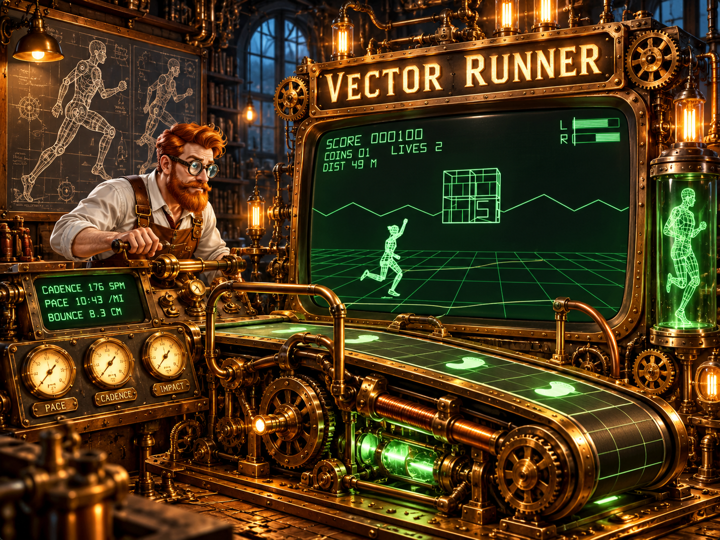 Vector Runner - AI-assisted vector running game experiment